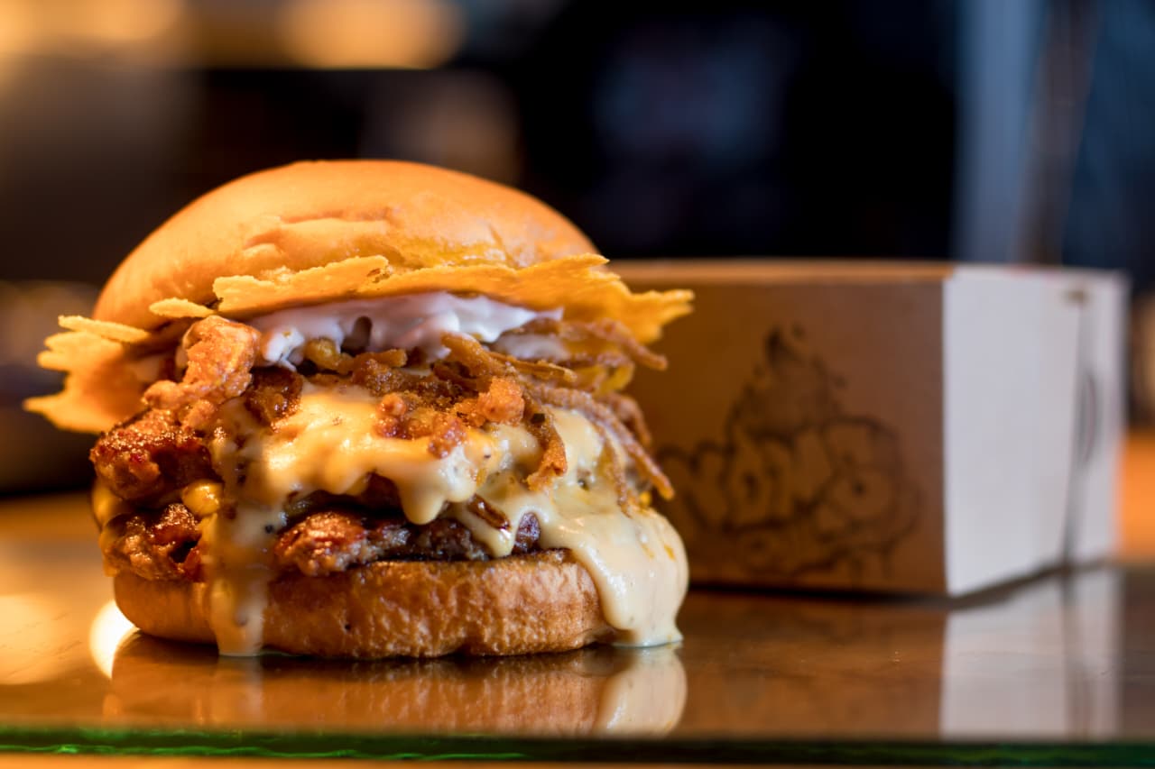 Noms Grill Cheese Trap Burger