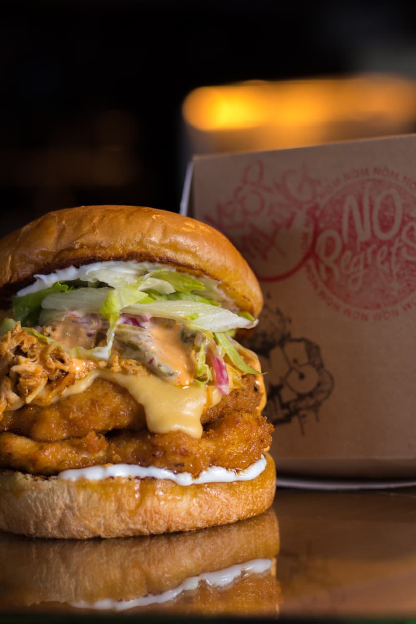 Chicken slaw burger